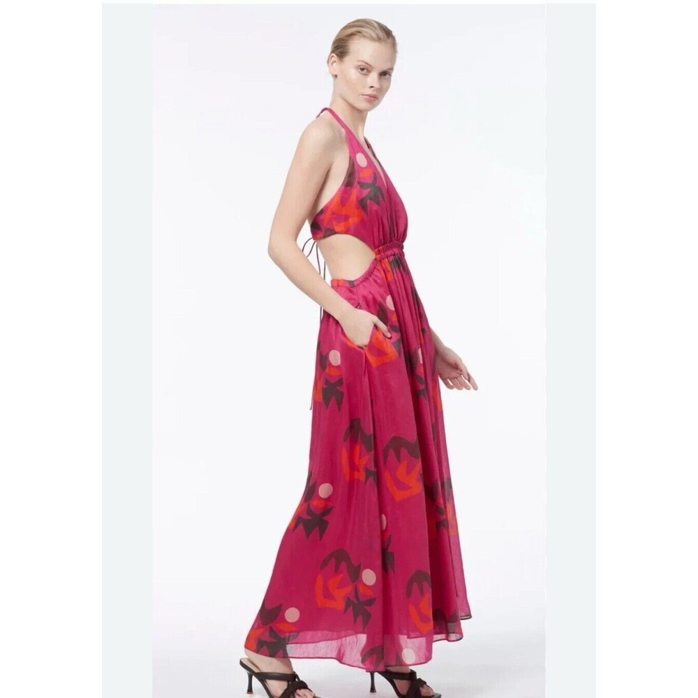 Manning Cartell waist cut out floral Facetime Slip Dress Pink Size6